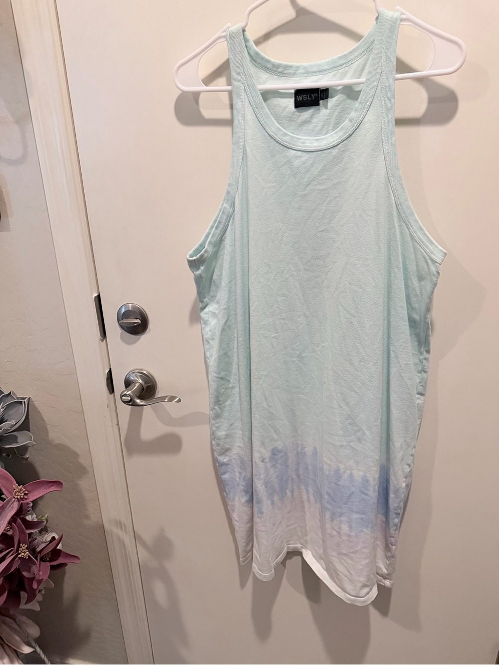 WSLY Pastel Mint and Light Blue Ombre Tank Dress